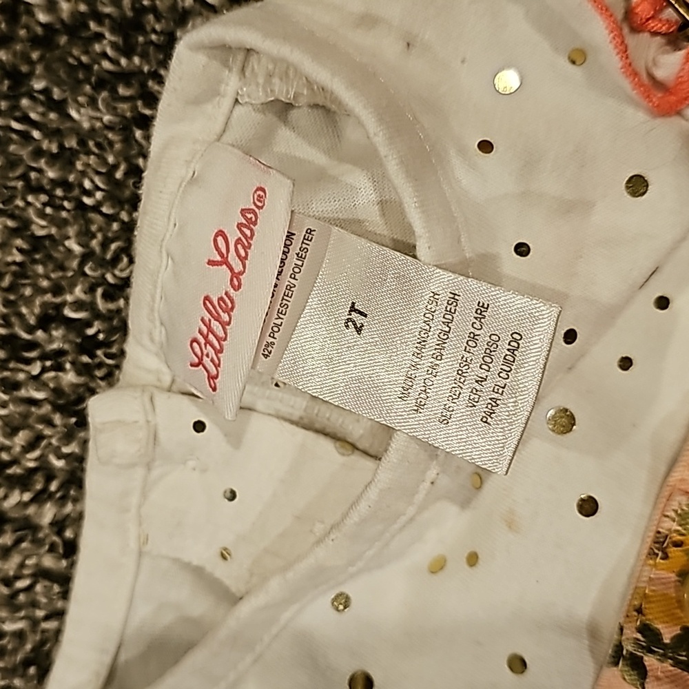 Tahari Toddler Girls Floral Overall set & little Lass safari Overall set - Picture 7 of 8